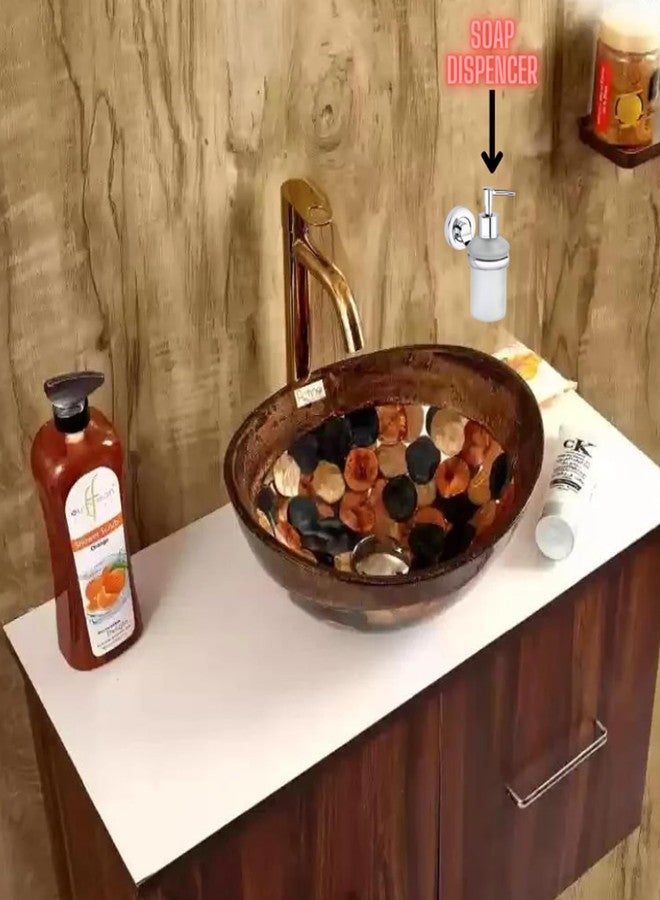 JAGGER موزع صابون سائل زجاجي مثبت على الحائط من JAGGER JAG254 / حامل شامبو وبلسم / موزع غسول اليدين / لحوض الغسيل / الحمام / غرفة المعيشة / الفندق / المنزل / المكتب (خطاف على شكل حرف U [تشطيب كروم]) - Image 5